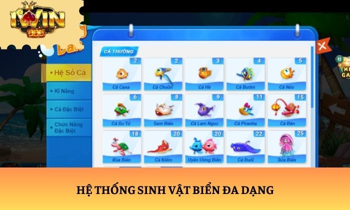 Hệ thống sinh vật biển đa dạng